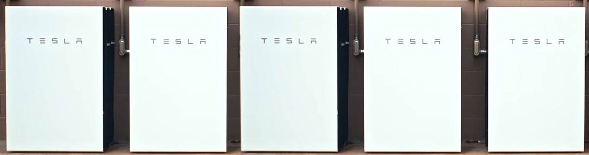 Connecting five tesla powerwall